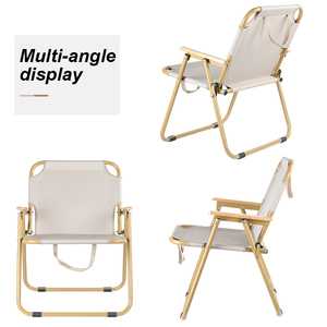 Chaise de plage pliable légère en acier pour camping et pique-nique, chaise inclinable individuelle, offre spéciale - Product Image 5
