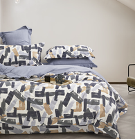 Ensemble de draps de lit en coton Queen King Size en gros imprimé 300TC Housse de couette Literie Plante/Fleur Personnalisé