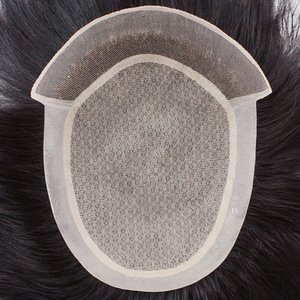 Peluca de tupé de encaje frontal para hombre al por mayor, reemplazo de aguja, Red suiza, hebilla de deriva, peluca de pelo Real, entrega de pieza - Product Image 1