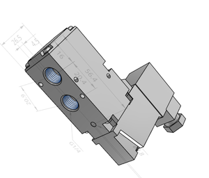 SMC VP342-5TD1-02FA serisi 3 Port Solenoid vana Pilot Poppet tipi vücut elektronik makineleri için kauçuk conta tek ünite - Product Image 2