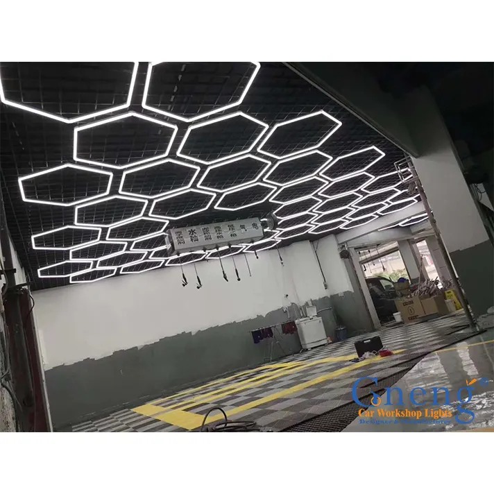 Migliore qualità 100-240V esagonale Led dettagli luce esagonale Garage illuminazione lunga durata luce officina auto per lampada da Garage