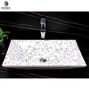 Vô Cơ Bê Tông Terrazzo Đá Phòng Tắm Nhà Vệ Sinh Chậu Rửa Tay Chậu Rửa Sứ