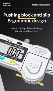 Hengliang thép không gỉ kỹ thuật số Vernier Caliper biện pháp Bán kính vòng cung cho đường kính ngoài không đầy đủ Vòng Tròn - Product Image 2