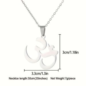 Yoga <strong>Om</strong> <strong>Pendant</strong> Necklaces 18K Gold Plated Stainless Steel Men's Hindu Buddhism Amulet Charms - Product Image 6
