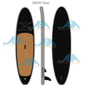 CA ab İngiltere CE yüksek kaliteli şişme sörf SUP ayakta kullanılan kürek kurulu yumuşak tahta kürek sörf sörf tahtası logo mevcut