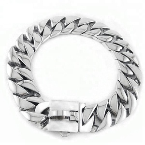 Collier pour <span class=keywords><strong>chien</strong></span> de grande taille en chaîne cubaine dorée de luxe de 24 pouces, collier pour Pitbull - Product Image 1
