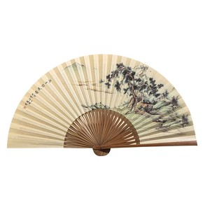 High Quality Custom Printed Logo Bamboo Folding Fan Folk Art Antique Animal Angel Designs Hand Painted Business Gifts for