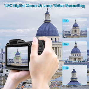 Caméra numérique étanche 33FT IP68, caméra vidéo selfie, mise au point automatique avec lumière SOS, batterie 2500 mAh, caméra compacte - Product Image 4