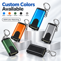 Mini lampe torche COB porte-clés rechargeable USB-C, lampe de travail EDC 4 modes, alarme sonore, IPX4, aluminium, logo personnalisé, vente en gros