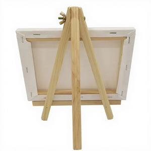 Lot de mini toiles pour enfants avec chevalet, panneaux de <span class=keywords><strong>peinture</strong></span> vierges blancs, support de présentation en bois <span class=keywords><strong>sur</strong></span> trépied, pour projets DIY des enfants - Product Image 4