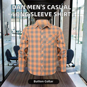 Chemise à manches trois quarts pour homme DAN, style business décontracté, printemps-été, tricotée, anti-boulochage, motif dessin animé A8D66-01-07 - Product Image 2