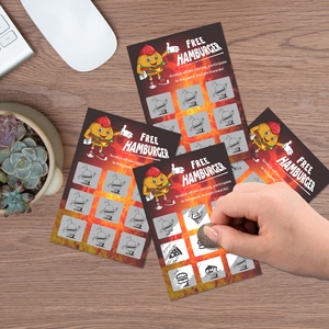 Tarjetas Rasca y Gana Personalizadas con Impresión Digital en Papel Grueso CMYK, Diseño de Premios, Sorteo de Boletos, Entrega Rápida - Product Image 1