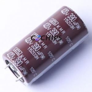 ตัวเก็บประจุแบบอิเล็กโทรไลต์อะลูมิเนียมแบบ Snap-in รุ่น EKMR421VSN391MQ50S ชนิด Through-hole (THT) ขนาด D25.4xL50 มม. - Product Image 1