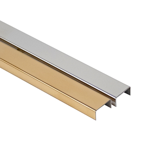Perfil de aluminio en forma de U contemporáneo, protector de bordes anodizado, autoadhesivo para decoración de paredes y muebles. - Product Image 4