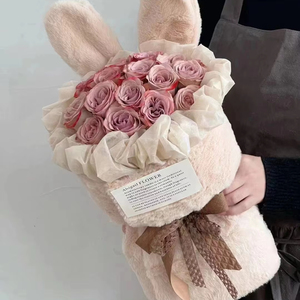 Bouquet de roses artisanales en forme d'oreilles de lapin, fleurs de savon finies pour la Saint-Valentin, cadeau idéal pour petite amie, meilleure amie, anniversaire - Product Image 4