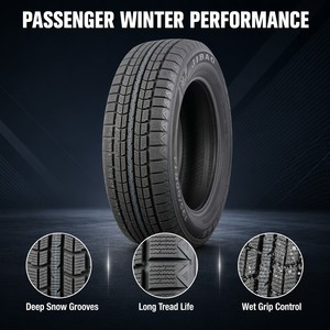 ยางหิมะ JIBAO 195/60R14 TS1 แบบไม่มีปุ่มยึดเกาะ - ลายดอกยางลึกเพื่อการยึดเกาะสูงสุด - Product Image 2