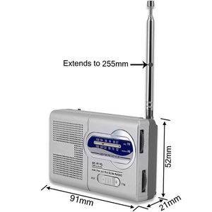 Custom Ultra Slim BC R119 AM FM Portable Radio Mini Pocket Handheld Radio <b>Receiver</b> with Built-in <b>Speaker</b> for Home Travel Use - Product Image 3