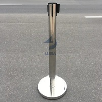 Courroie d'isolation de sécurité en aluminium personnalisée et barrière de contrôle de foule de ligne de file d'attente de banque de trafic