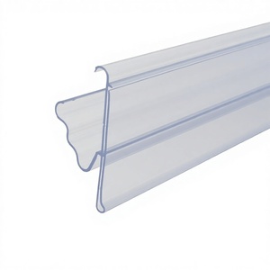 Bande de présentation autocollante en PVC pour entrepôt de supermarché avec crochet en plastique et porte-étiquette en carton - Product Image 1