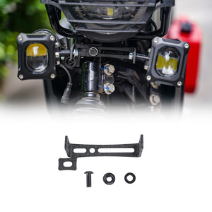 Support de fixation pour haut-parleur HOZAN pour modèle <span class=keywords><strong>Cross</strong></span> Cub 110, métal noir revêtu, étanche IP67, kit de montage sur fourche avant de <span class=keywords><strong>moto</strong></span> - Product Image 1