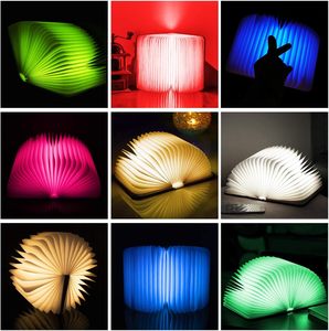 Lámpara de Lectura LED Inteligente con Cubierta de Madera Recargable por USB, Plegable, para Decoración del Hogar, Escritorio, Regalo - Product Image 6