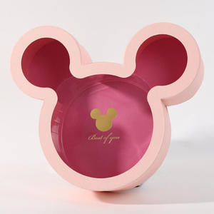 Kotak Hadiah Bunga dengan Penutup Transparan untuk Hari Valentine Diskon Besar Wajah Mickey - Product Image 6