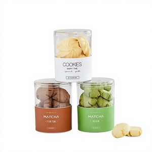 Transparent Plastic <b>Cookie</b> <b>Jar</b> Round Food Storage Container With Lid for Biscuits Candy Nuts Gift Packaging/ - Product Image 4
