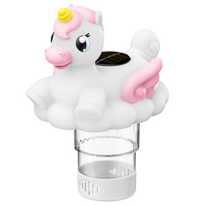 Dispensador de Cloro para Piscina con Diseño de Unicornio, Luz Solar, Carga Rápida, Flotador para Tabletas de Cloro de 3 Pulgadas - Product Image 6