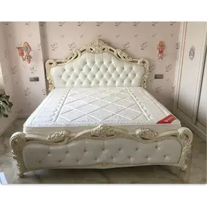 Ahşap yatak odası mobilyası antika yatak avrupa tarzı lüks yatak odası takımı çift kişilik King Size Modern yatak