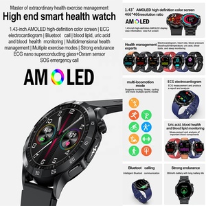 Cuidado DE LA SALUD DE LUJO Osram CPU ET381 Smartwatch Fitness Sleep Track ECG AI Diagnóstico Monitoreo de la salud de la sangre Reloj inteligente ET381 - Product Image 2