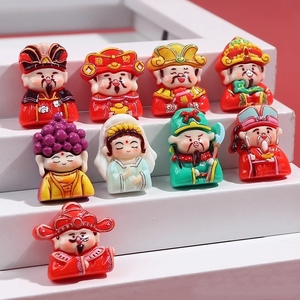 Figure mitologiche cinesi in resina charm abbellimenti fatti da te per decorazioni Scrapbooking figure fortunate il dio <span class=keywords><strong>della</strong></span> ricchezza - Product Image 5