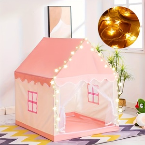Tente pour jeunes pop-up rose tente de château de princesse pliable maison de jeu intérieure pour enfants garçons filles - Product Image 5