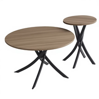 Meubles de bureau en bois massif de style moderne, canapé rond décontracté, petite table basse pour les réunions d'affaires ou de loisirs, espace de repos à domicile