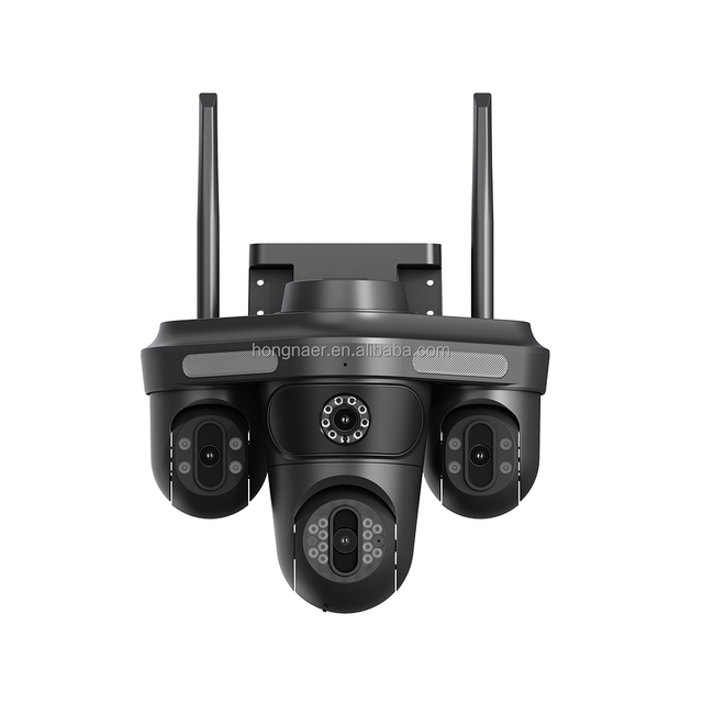 Hongnaer 8MP 4 Video Smart WiFi Outdoor Wireless IP PTZ Dome Camera FFVideo 360 4K 4 Lens Home WiFi Security Network CCTV Camera
