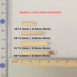 Винтажный прямоугольный коннектор-браслет из позолоченного золота 14K, с возможностью гравировки, ювелирный подвес-планка - Product Image 3