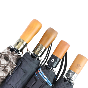 Open size 105 cm wide <b>umbrella</b> three dimensional 3D visual effect wood handle <b>automatic</b> compact <b>umbrellas</b> - Product Image 4