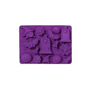 Nouveau Halloween chauve-souris araignée crâne citrouille série de modélisation mousse au chocolat <span class=keywords><strong>moule</strong></span> en silicone comestible - Product Image 6
