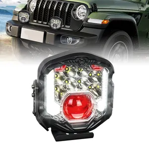 OVOVS Auto Lighting System 8500LM 7 Inch Work Light with Laser Light DRL 95W Work Lamp for Universal Vehicle