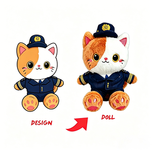 Produttore di Giocattoli di Peluche Imbottiti in Cotone PP di Alta Qualità, <span class=keywords><strong>Gatto</strong></span> di Peluche <span class=keywords><strong>Anime</strong></span> da Collezione - Product Image 1