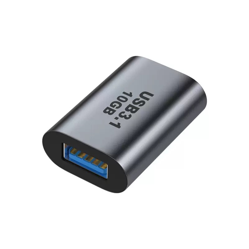 Gris oscuro-USB A hembra a tipo C hembra
