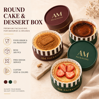 Emballage personnalisé en tube de papier kraft pour gâteaux et desserts - Boîte cylindrique de luxe en carton pour cheesecake