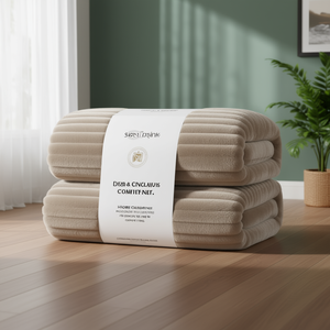 Set Copripiumino ScotiDsink 3 Pezzi, Colore Taupe, in Finta Pelliccia Ondulata Ultra Morbida per Arredamento Casa - Product Image 2