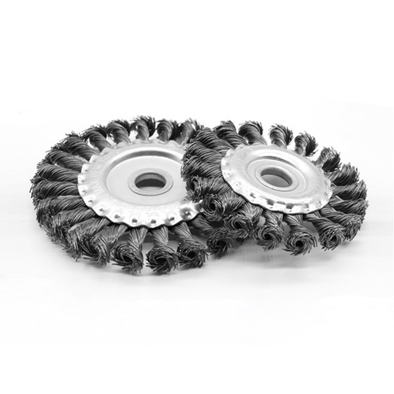 Оптовая продажа твист провод Параллельные Провода Щетка для шлифования и удаления ржавчины раструб из нержавеющей стали проволочная колесная щетка