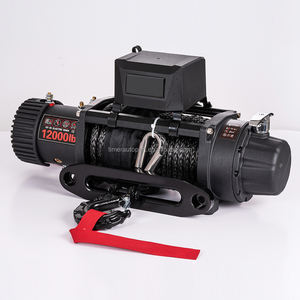 Heavy Duty 4WD SUV Winch 12/24V Electric 12000Lbs Winch with Tow Hook for Truck F150 250 Overland Rescue Kavlar <strong>Line</strong> - Product Image 1