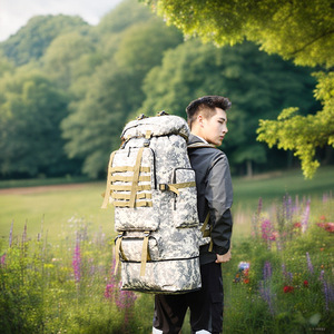 100L Outdoor Hiking <b>Backpack</b> <b>Waterproof</b> Tactical Shoulder Bag For Men Large Capacity Camping Mountaineering Travel Bag - Product Image 3
