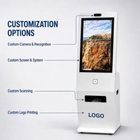 Kiosque de paiement libre-service 24h/24 et 7j/7 sur pied avec écran tactile, terminal de point de vente, paiement par code QR, carte et NFC pour ascenseurs et centres commerciaux