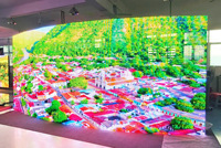 Mur vidéo LED transparent extérieur 1000x1000mm P3.91-7.82 pour la publicité dans les centres commerciaux