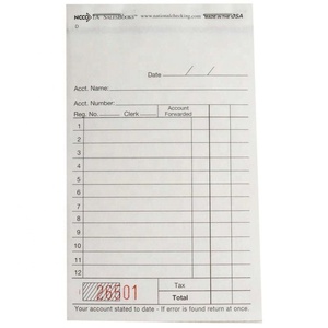 Carnet de factures autocopiantes en deux parties, personnalisation acceptée - Product Image 1