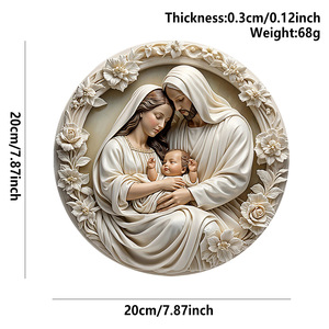 Artesanía de Resina Ecológica, Plato de Resina, Colgante Decorativo, Nacimiento y <span class=keywords><strong>Resurrección</strong></span> de Jesús, para Decoraciones de Bautismo Familiar - Product Image 6