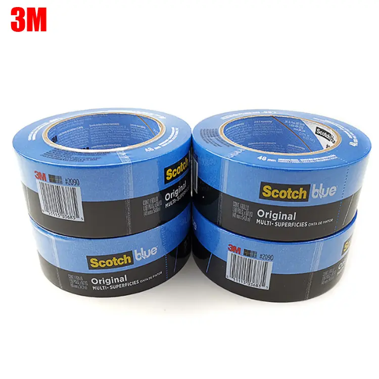 Blue Original painters tape Safe-Release Crepe Paper Special Tape for 3D printer car paint masking Tape 3M 2090